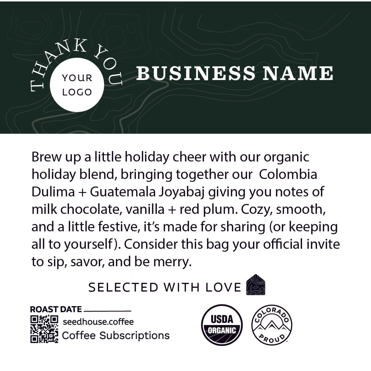 Holiday Seasonal Blend - Seedhouse Coffee
